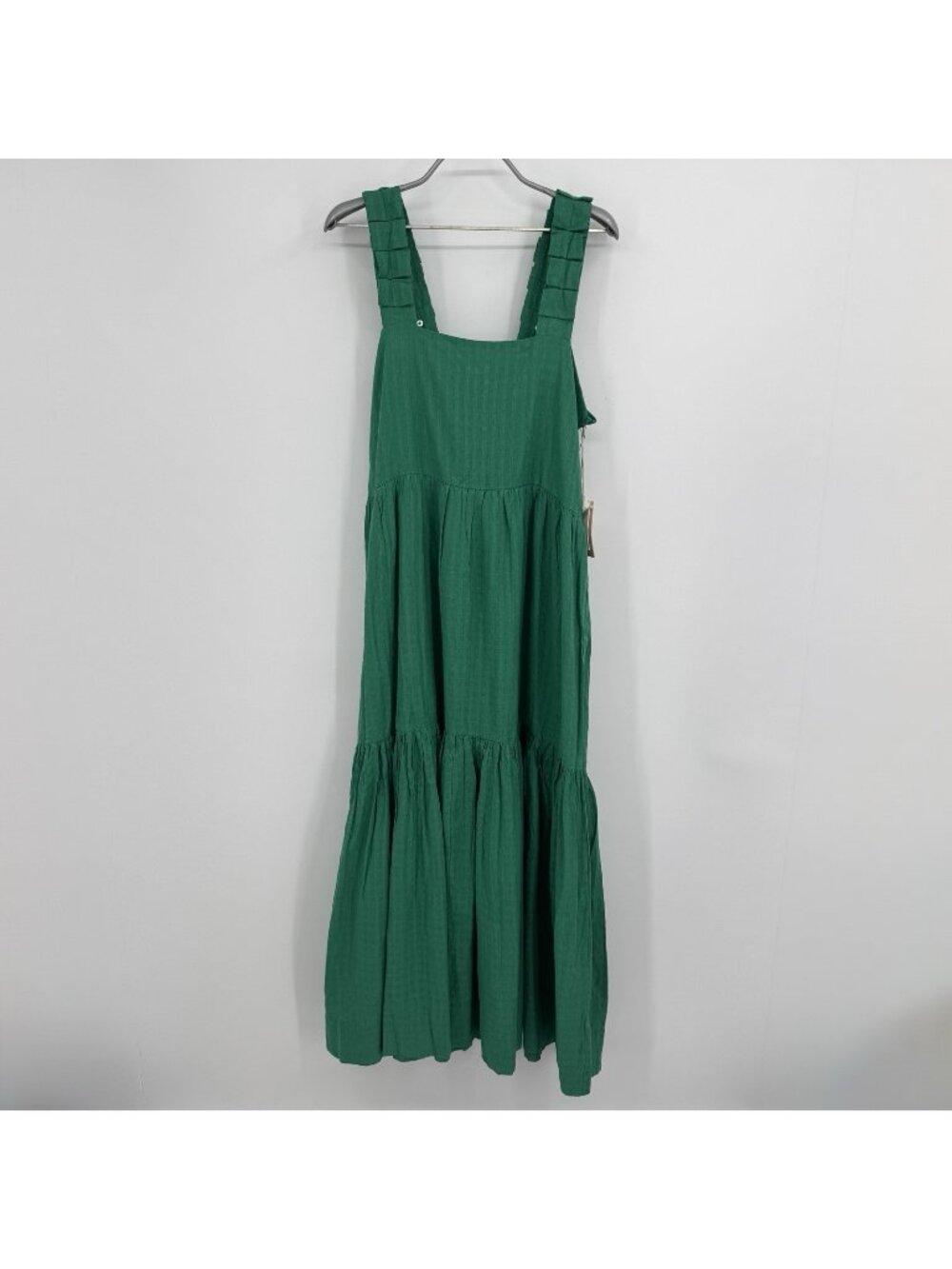 Mirth Exclusive Grenadine Green Rio Maxi Dress size L Large Sleeveless Tiered